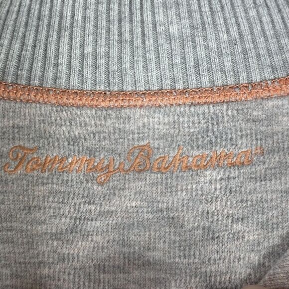 Tommy Bahama Sweater Mens Large Orange Reversible Quarter Zip Pullover T21797 - Picture 6 of 15